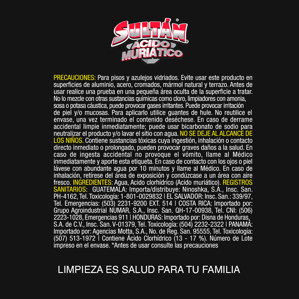 Acido Muriatico Sultan 900.0 Ml