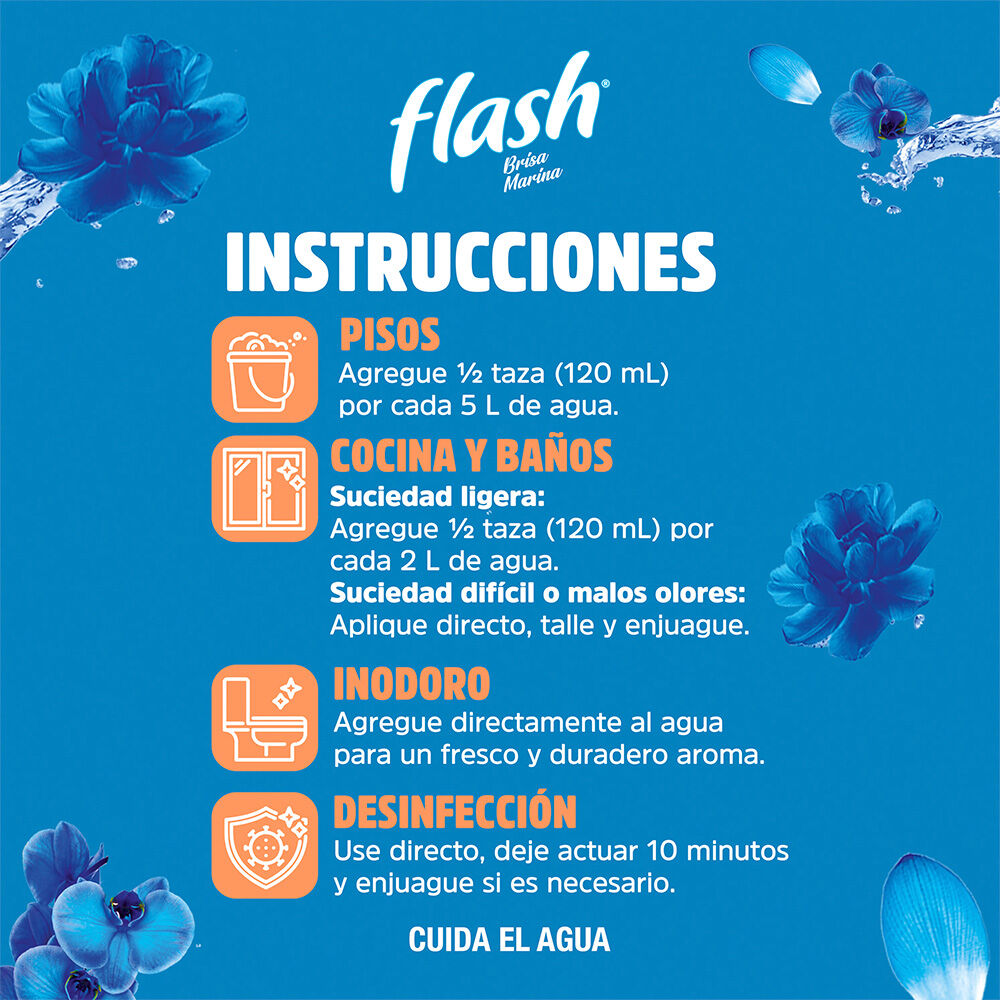 Limpiador Aroma Brisa Marina Flash 1.0 Lt