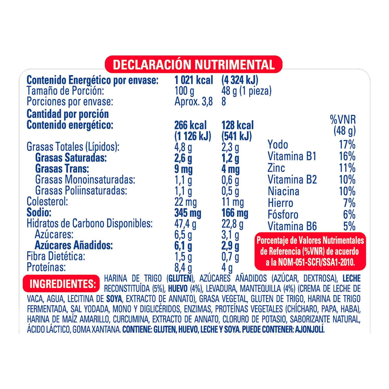Medias Noches Brioche Bimbo 384.0 Gr