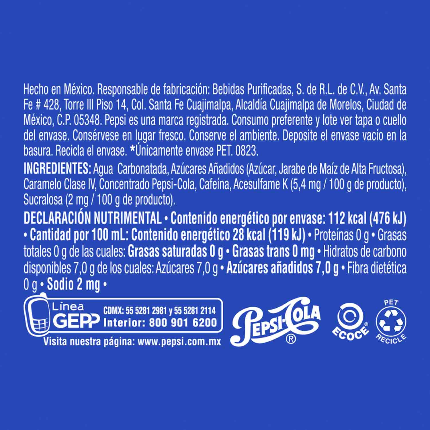 Soda Cola Regular Pepsi 400.0 Ml