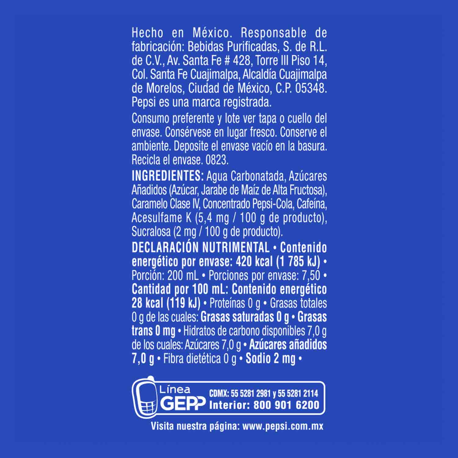 Refresco Regular Pepsi 1.5 Lt