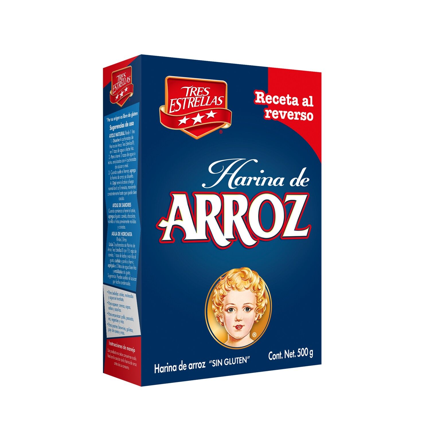 Harina De Arroz Tres Estrellas 500.0 Gr