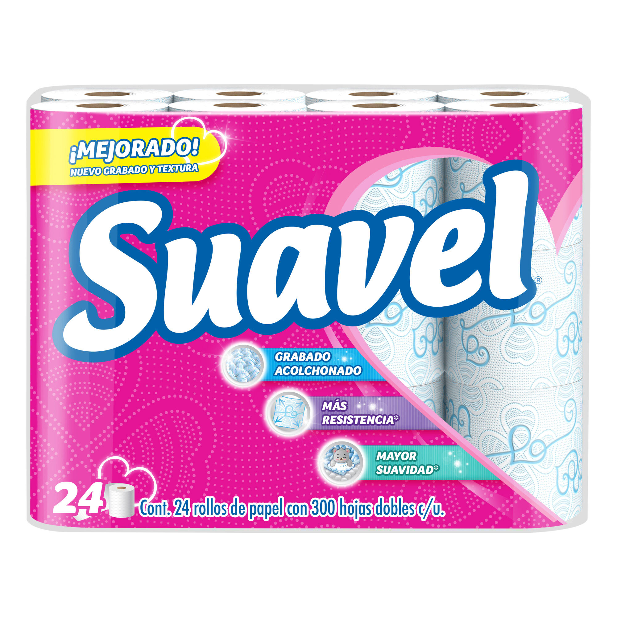 Papel Higienico 300hd Suavel 24.0 Pza
