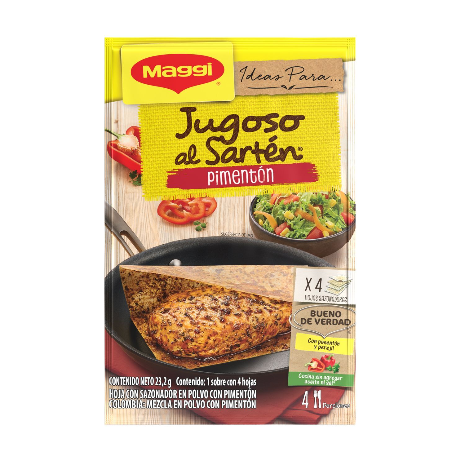 Jugoso Al Sarten Pollo Al Pimenton Maggi 23.2 Gr