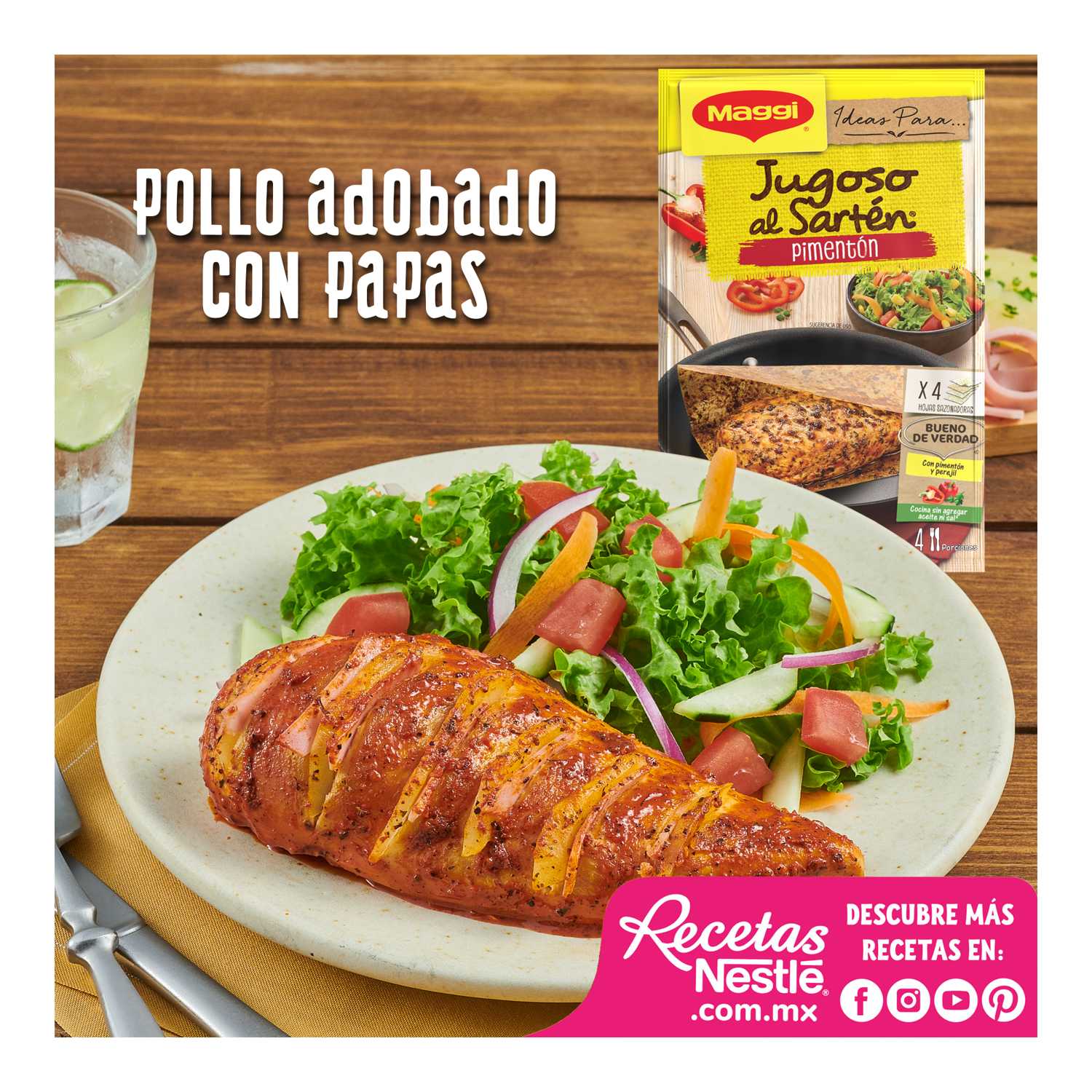 Jugoso Al Sarten Pollo Al Pimenton Maggi 23.2 Gr