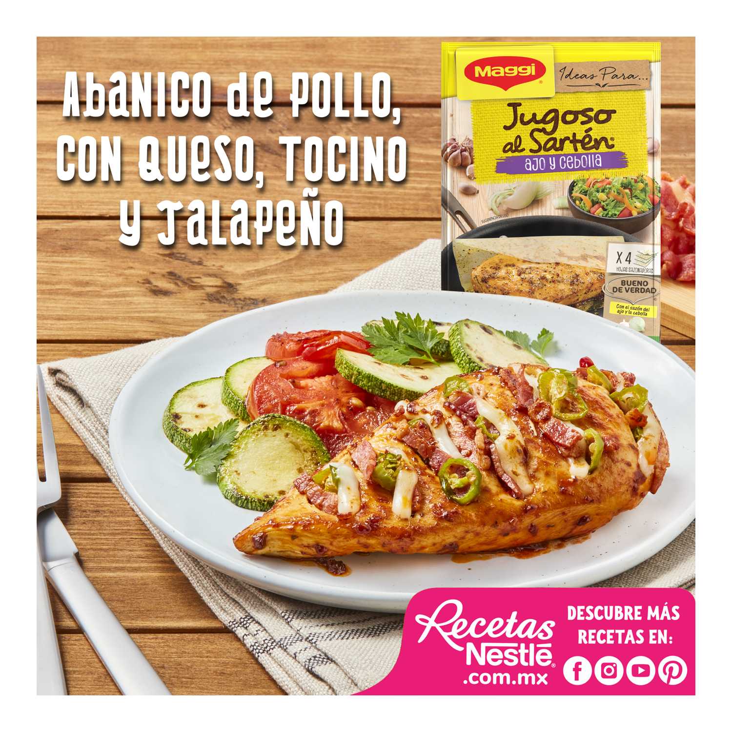 Jugoso Al Sarten Pollo Al Ajo Y Cebolla Maggi 23.2 Gr