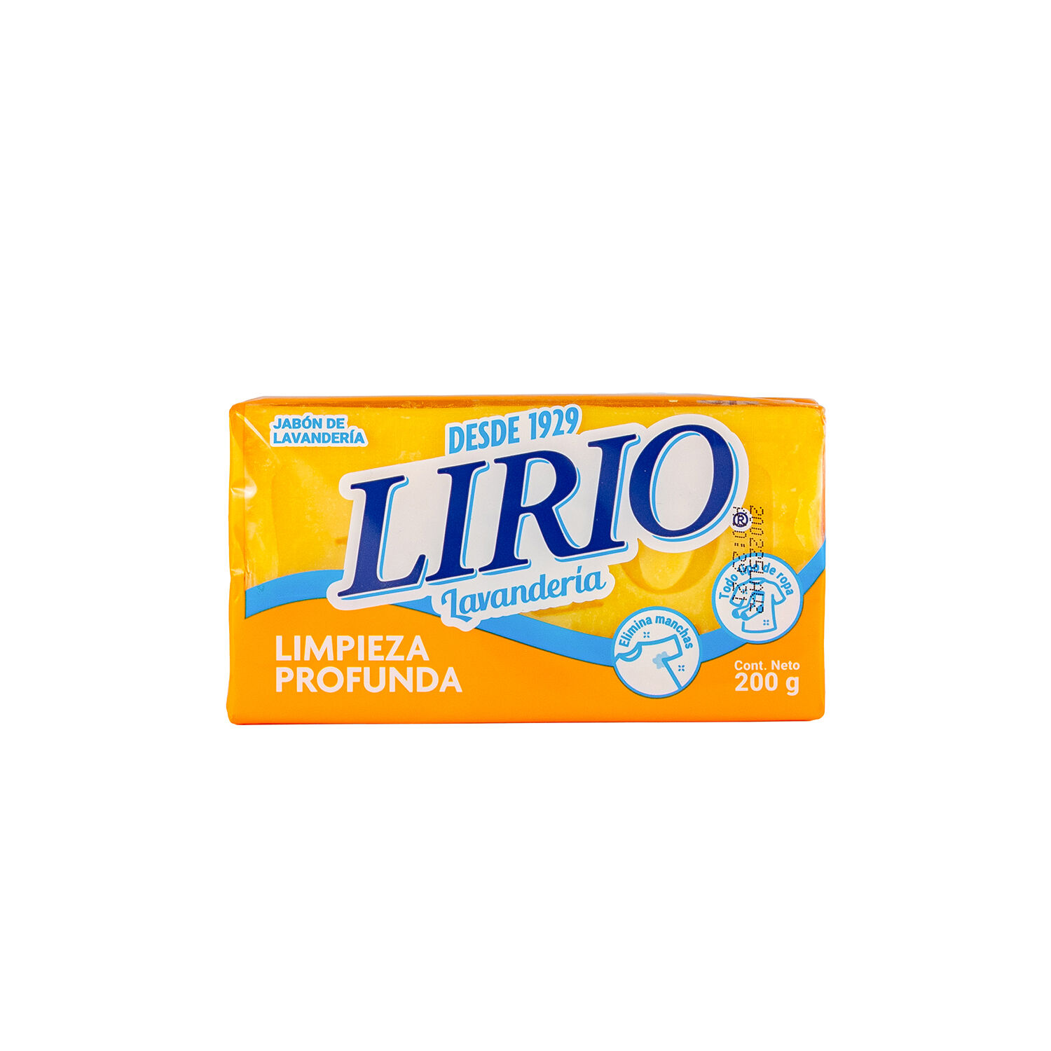 Jabon Barra De Lavanderia Amarillo Lirio 200.0 Gr