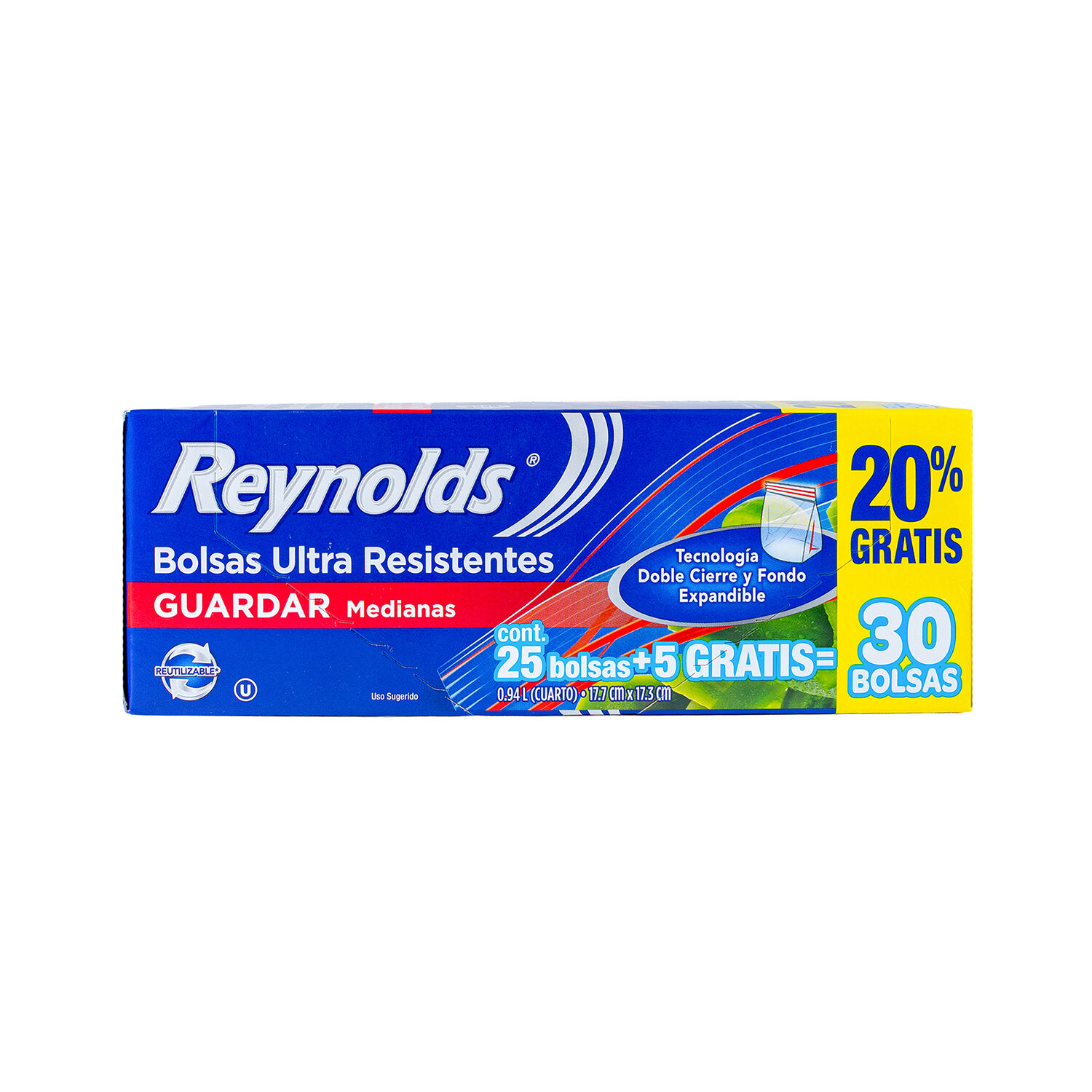 Bolsas Resellables Freezer Reynolds 30.0 Pza