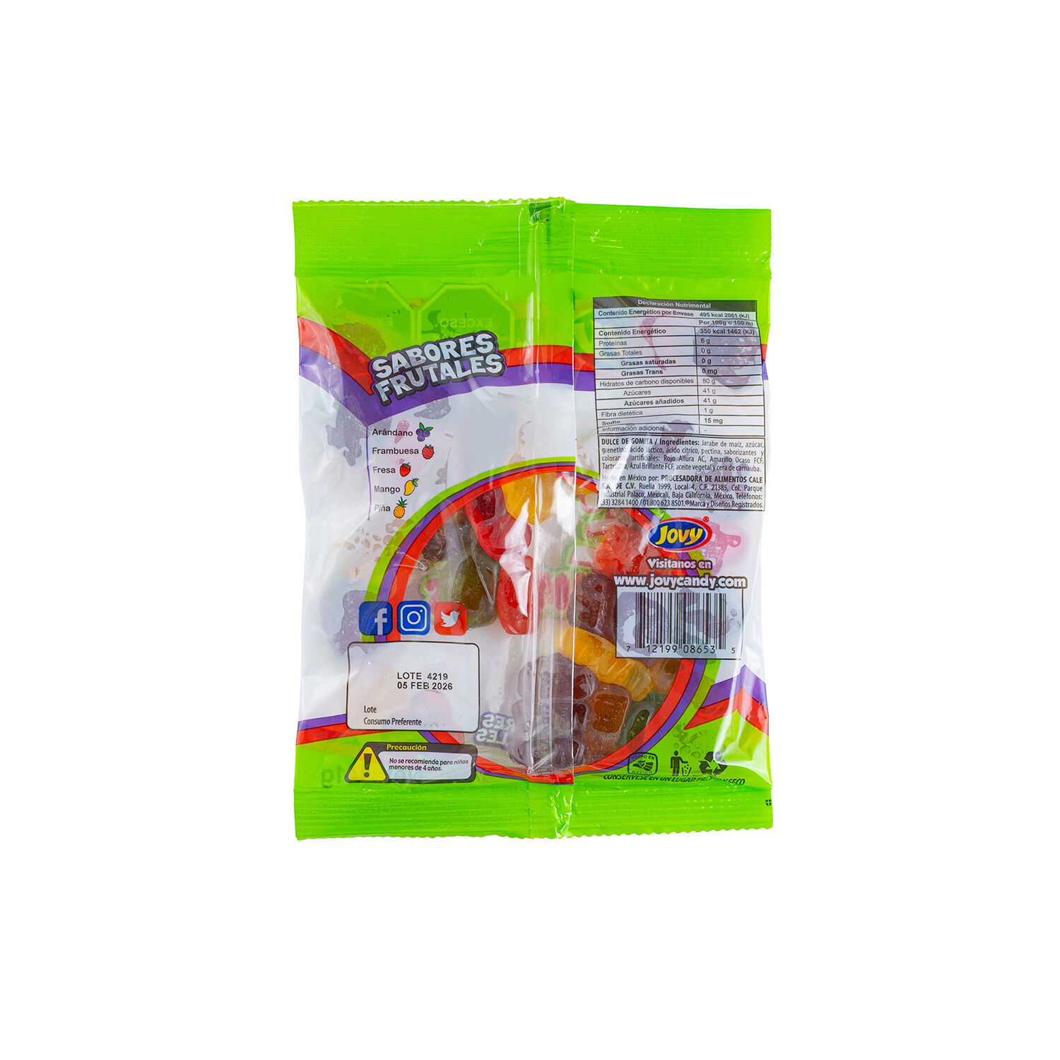 Gomitas Frutastika Gummies Jovy 141.0 Gr