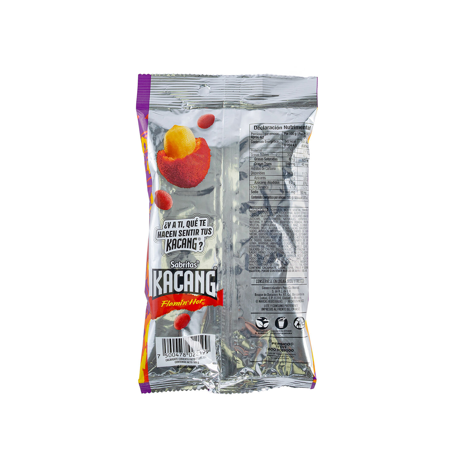 Cacahuates Flamin Hot Kacang 185.0 Gr
