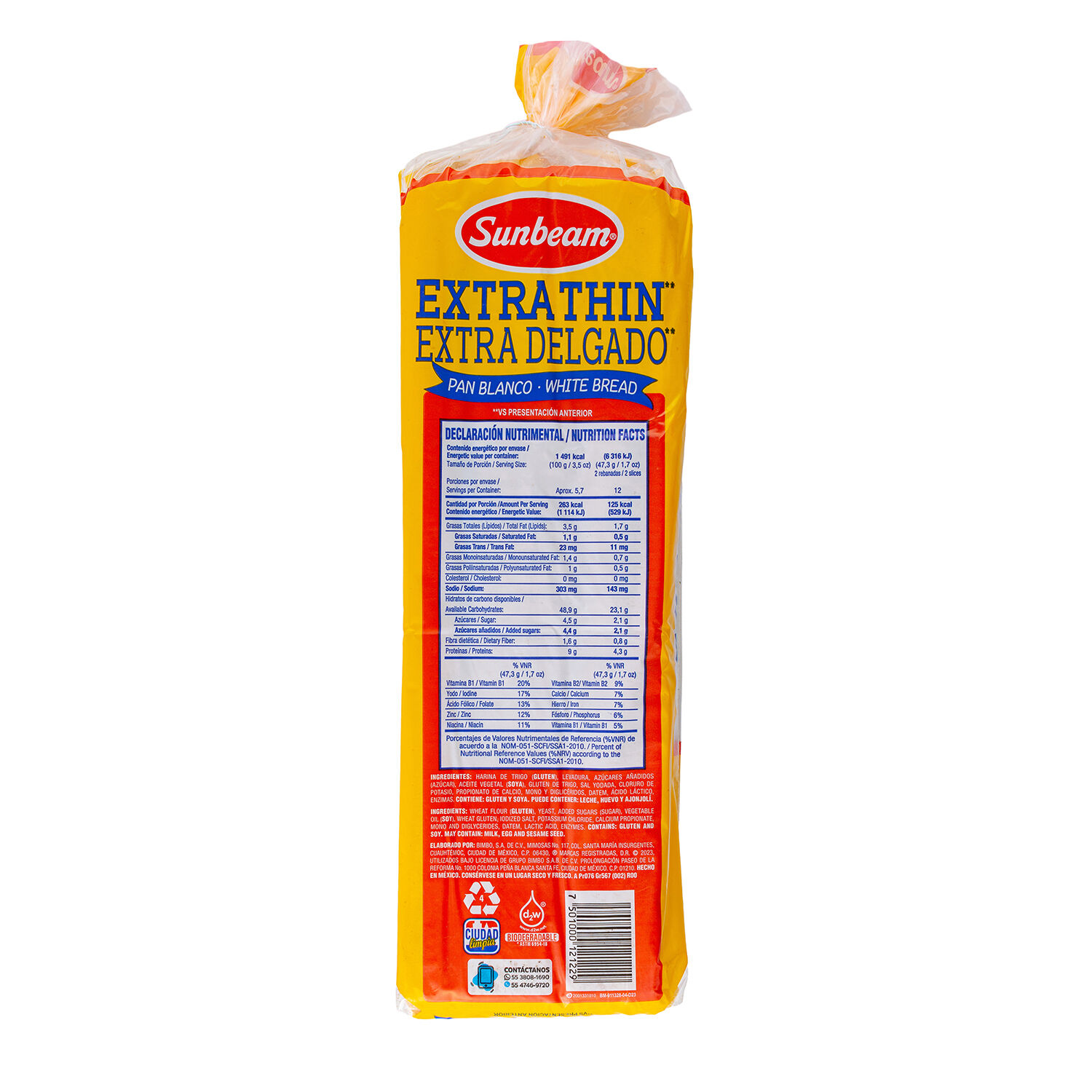 Pan Blanco Sunbeam 567.0 Gr