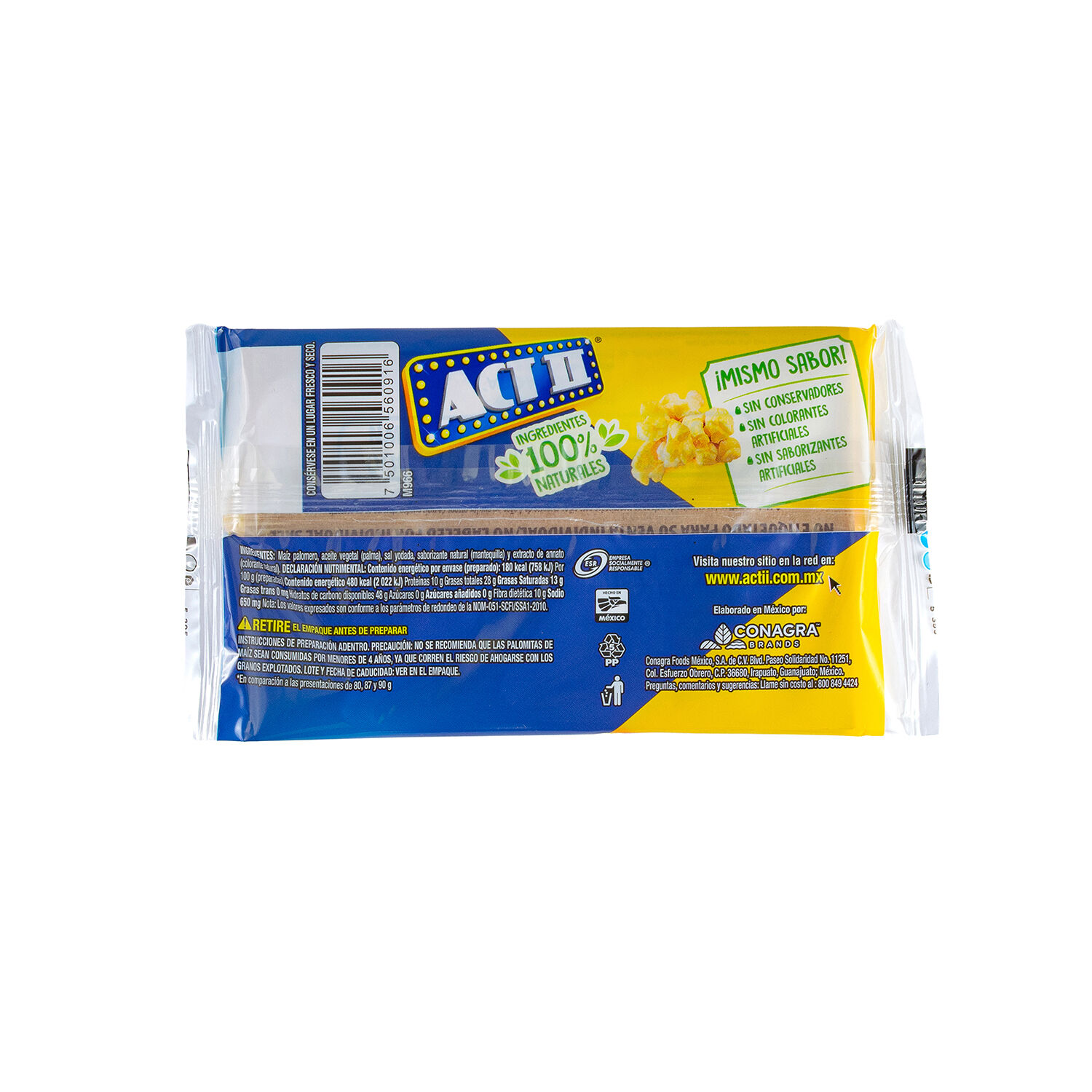 A2 Palomitas Sabor Mantequilla Act Ii 45.0 Gr