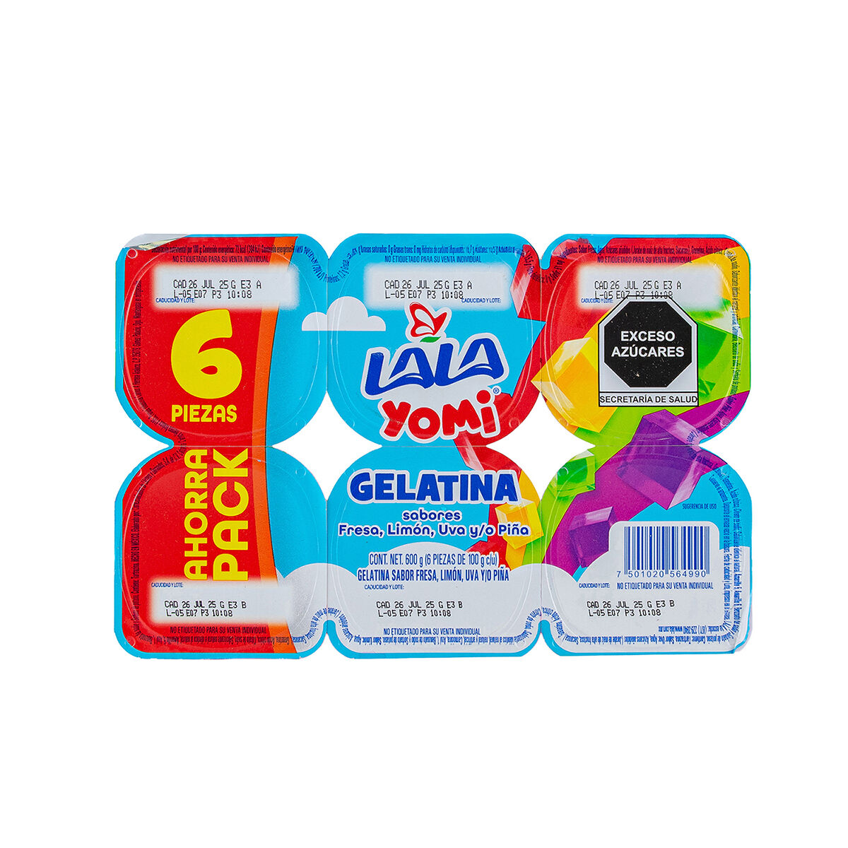 Gelatina Varios Sabores Lala Yomi 6.0 Pack