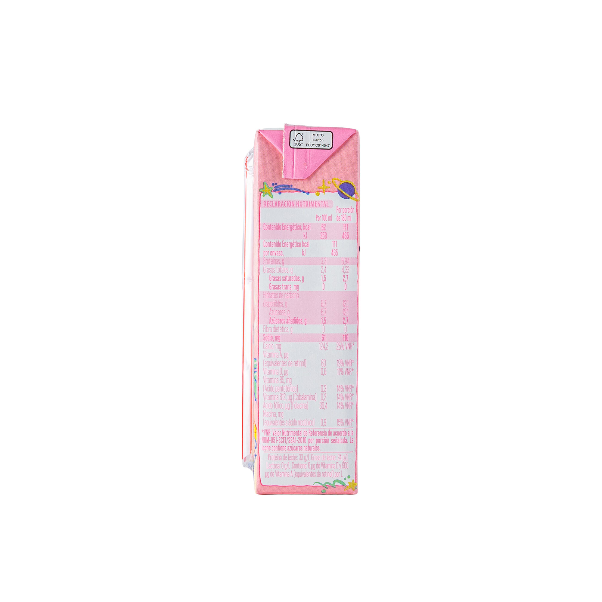 Leche Uht Fresa Yomilala 180.0 Gr