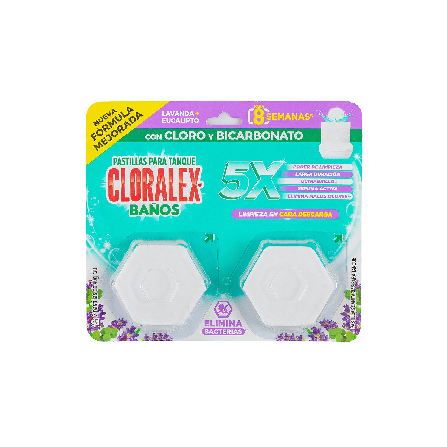 Pastillas Hex Blancas 80gr Cloralex 2.0 Pza