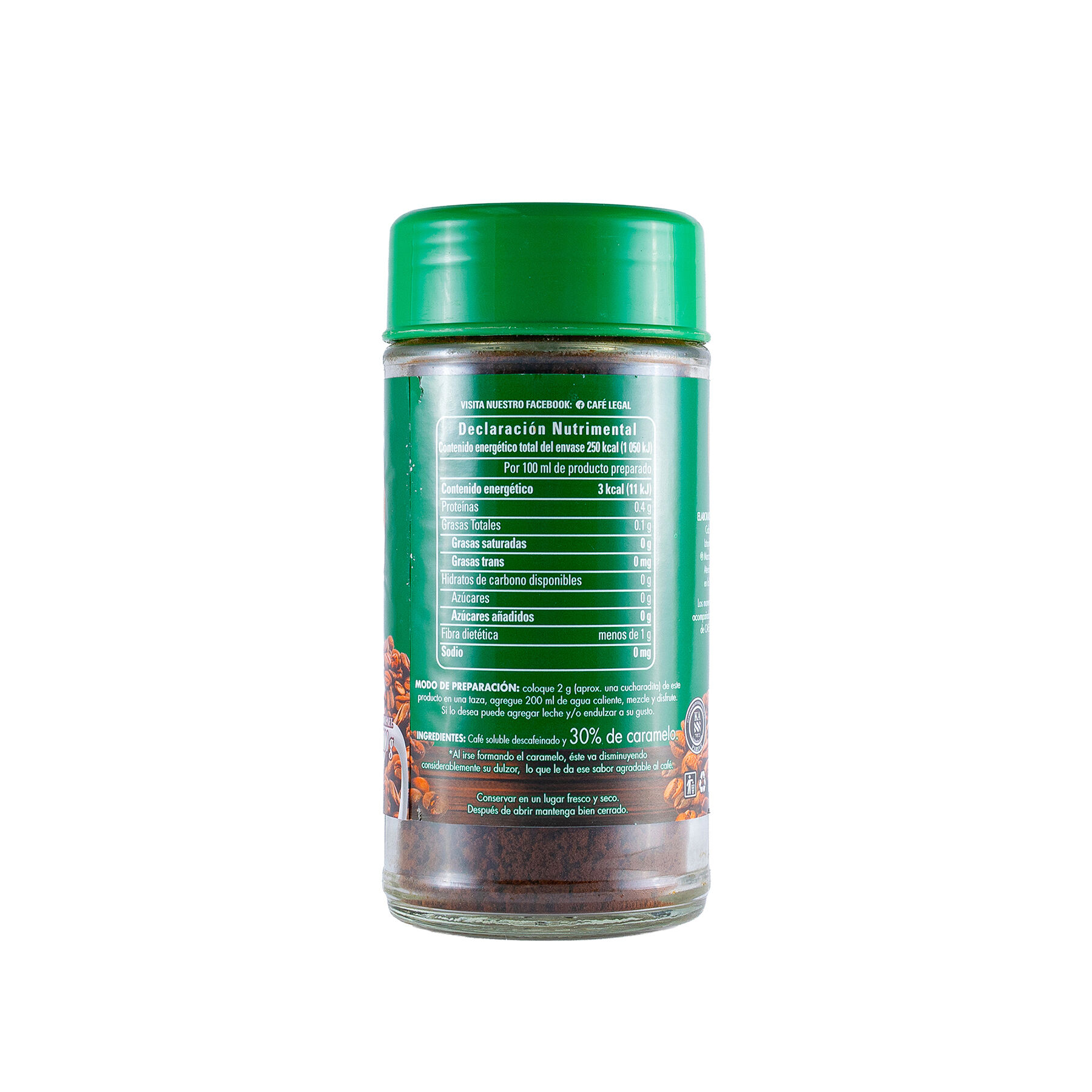 Cafe Descafeinado Legal 100.0 Gr