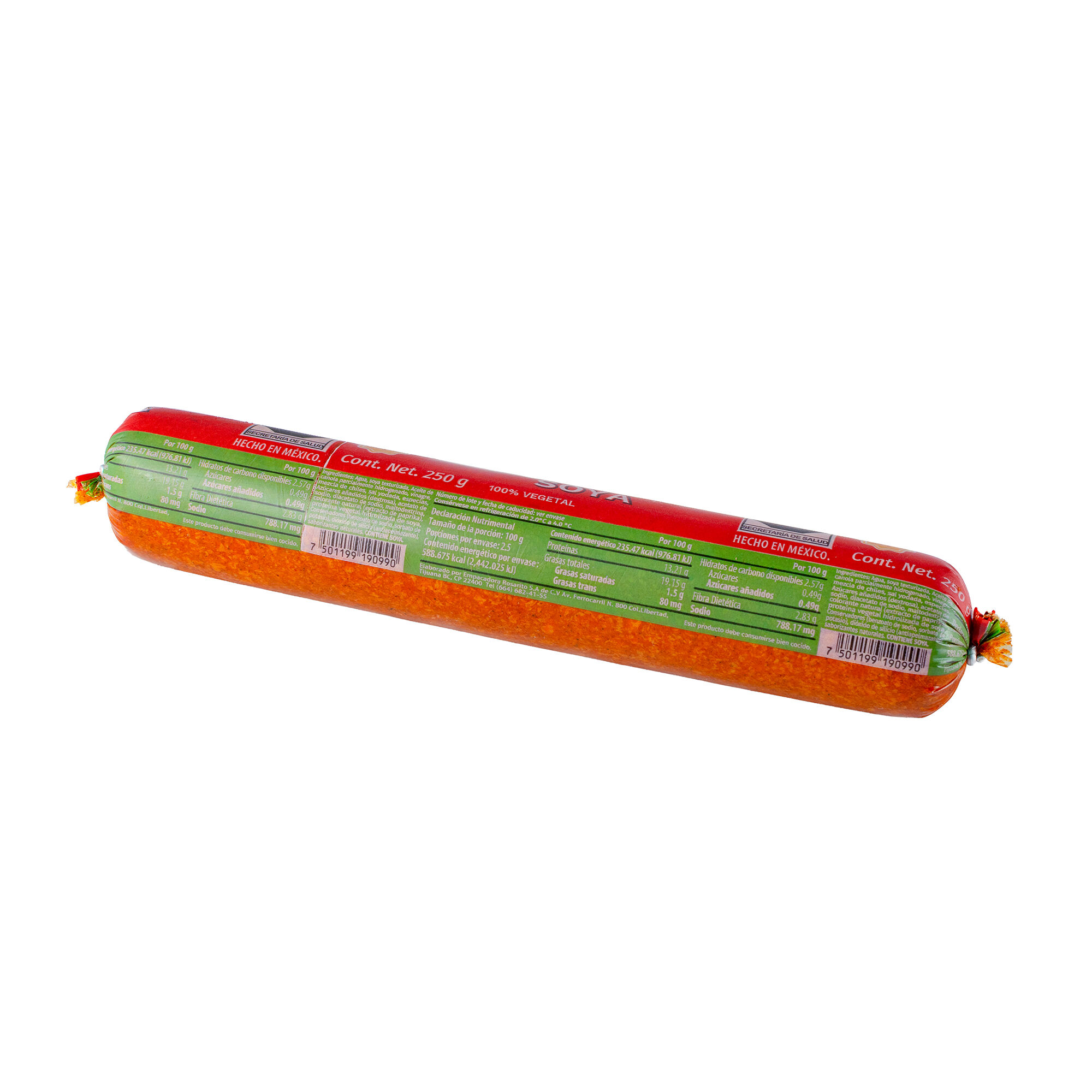 Chorizo Soya Rosarito 250.0 Gr