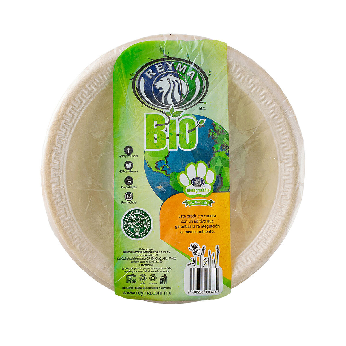 Plato Hondo Pozolero Ph8 Biodegradable Reyma 25.0 Pza