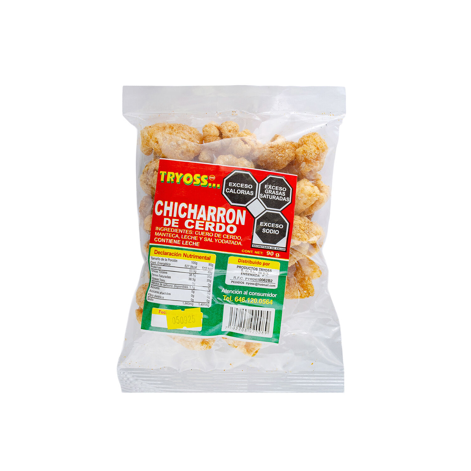 Chicharron Cerdo Con Carnita Tryoss 90.0 Gr