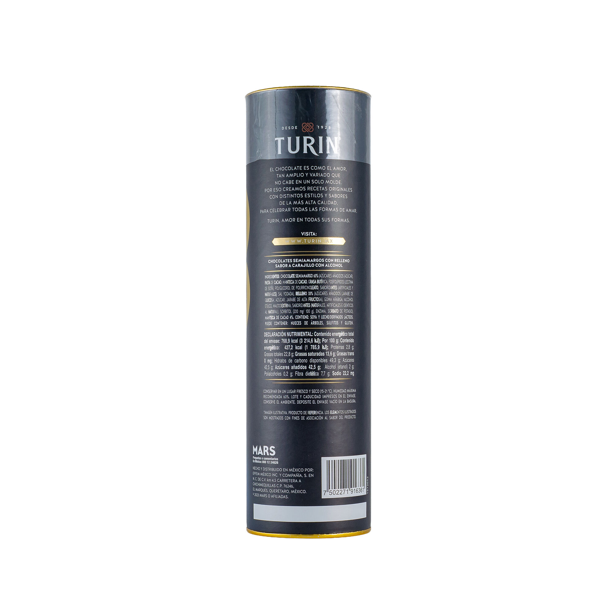 Chocolate Tubo Carajillo Turin 180.0 Gr