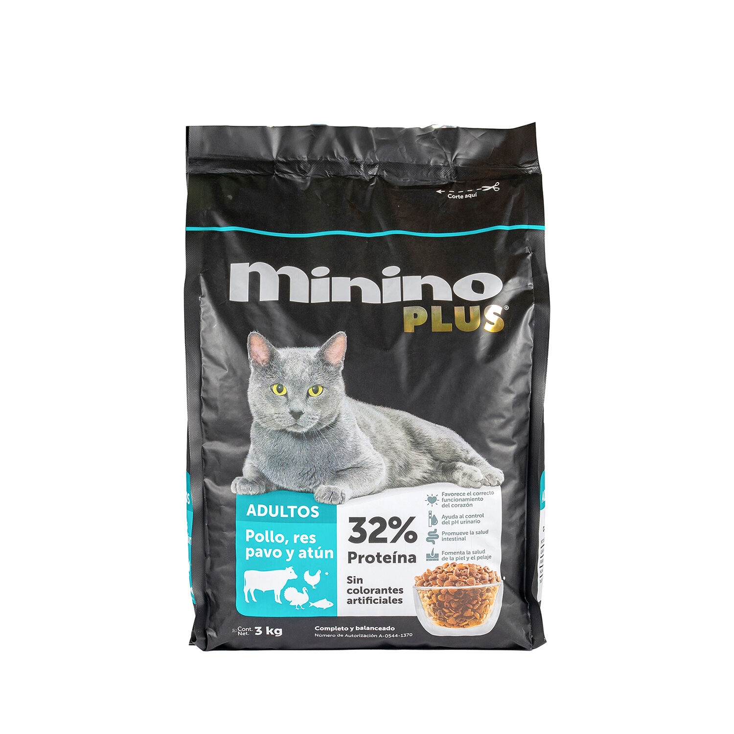 Comida Para Gato Minino Plus 3 Kg