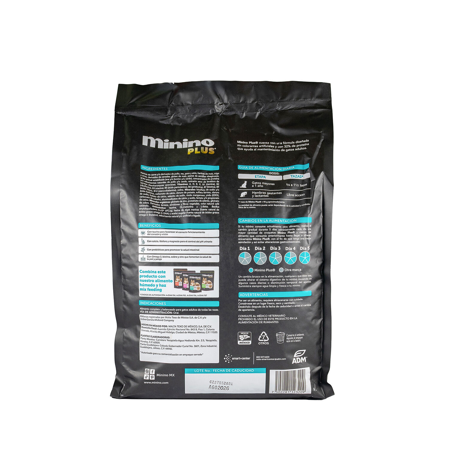 Comida Para Gato Minino Plus 3 Kg