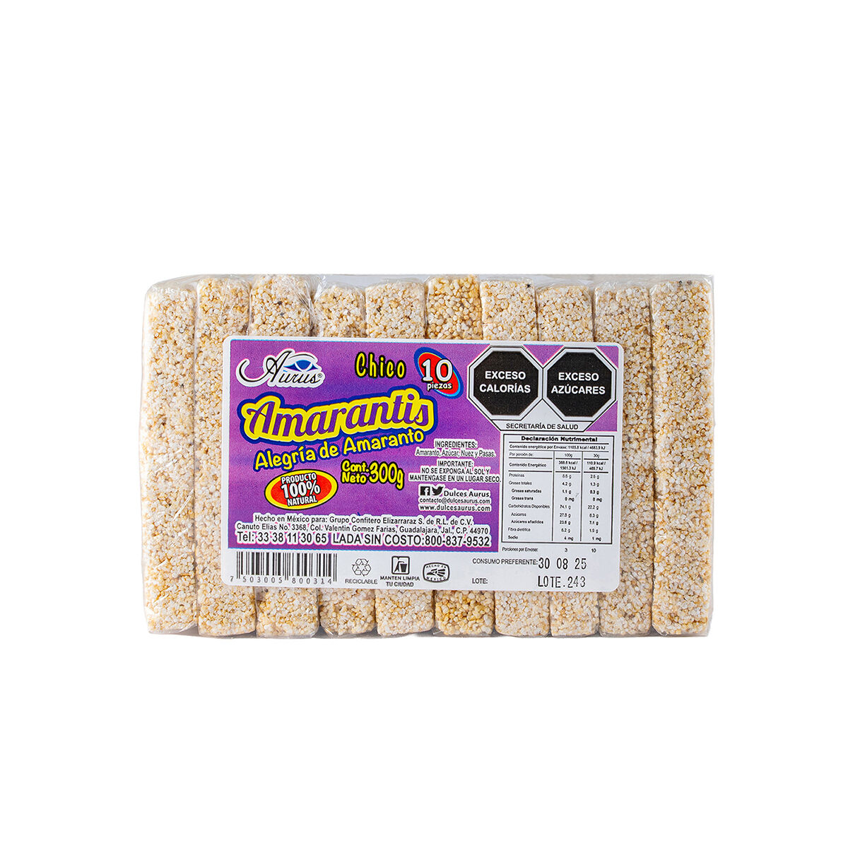 Alegrias De Amaranto Aurus 300.0 Gr