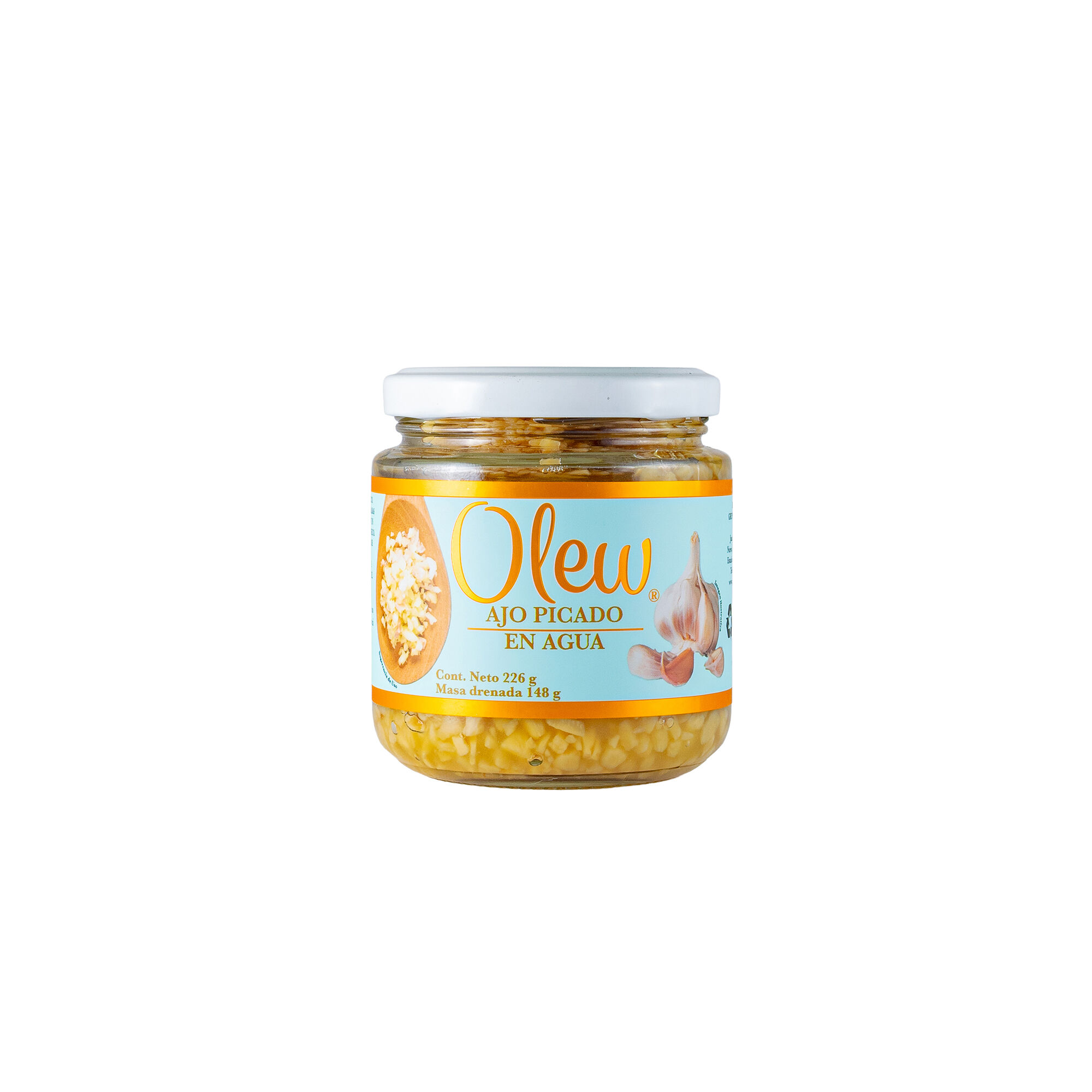 Ajo Picado En Agua Olew 226.0 Gr