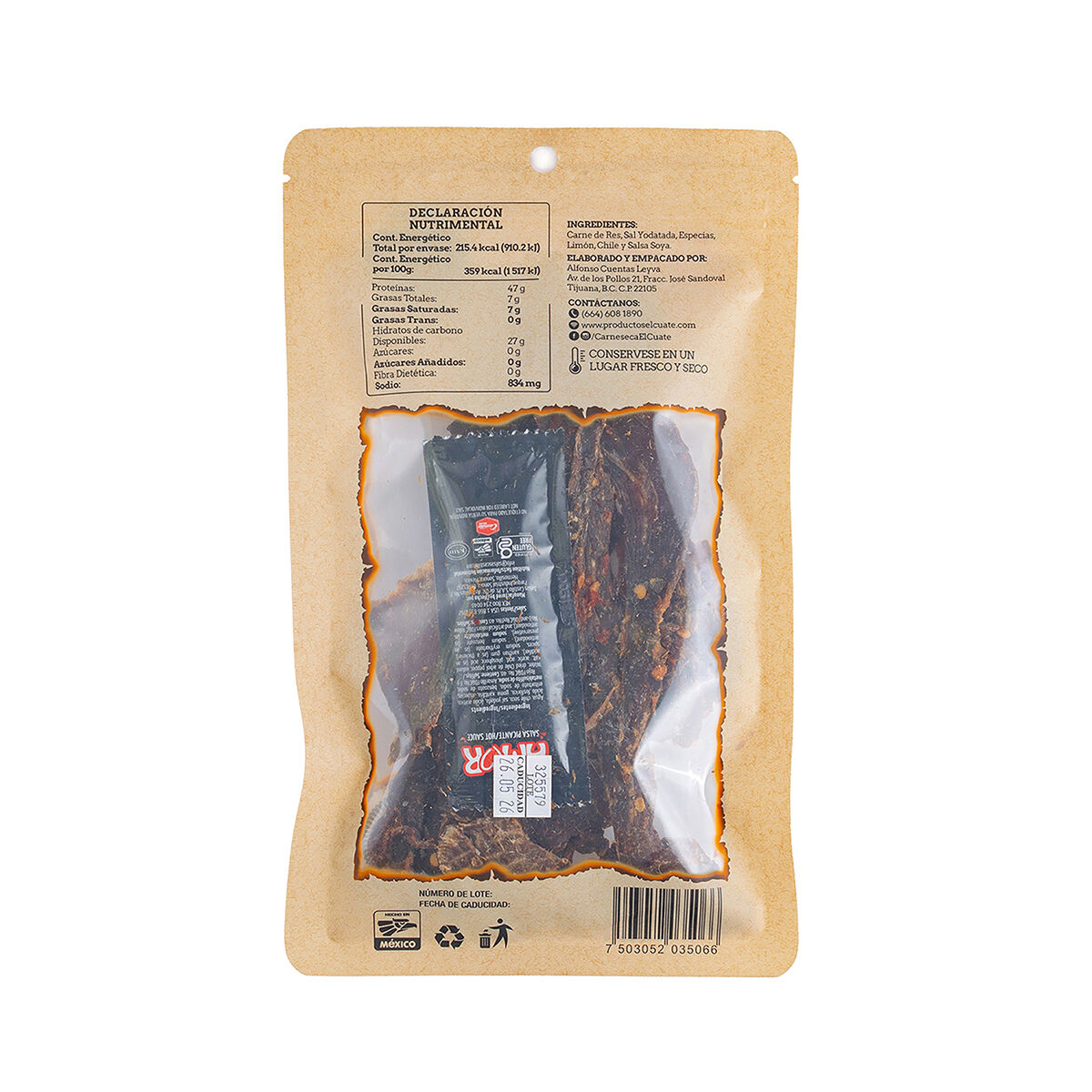 Carne Seca Con Chile El Cuate 60.0 Gr