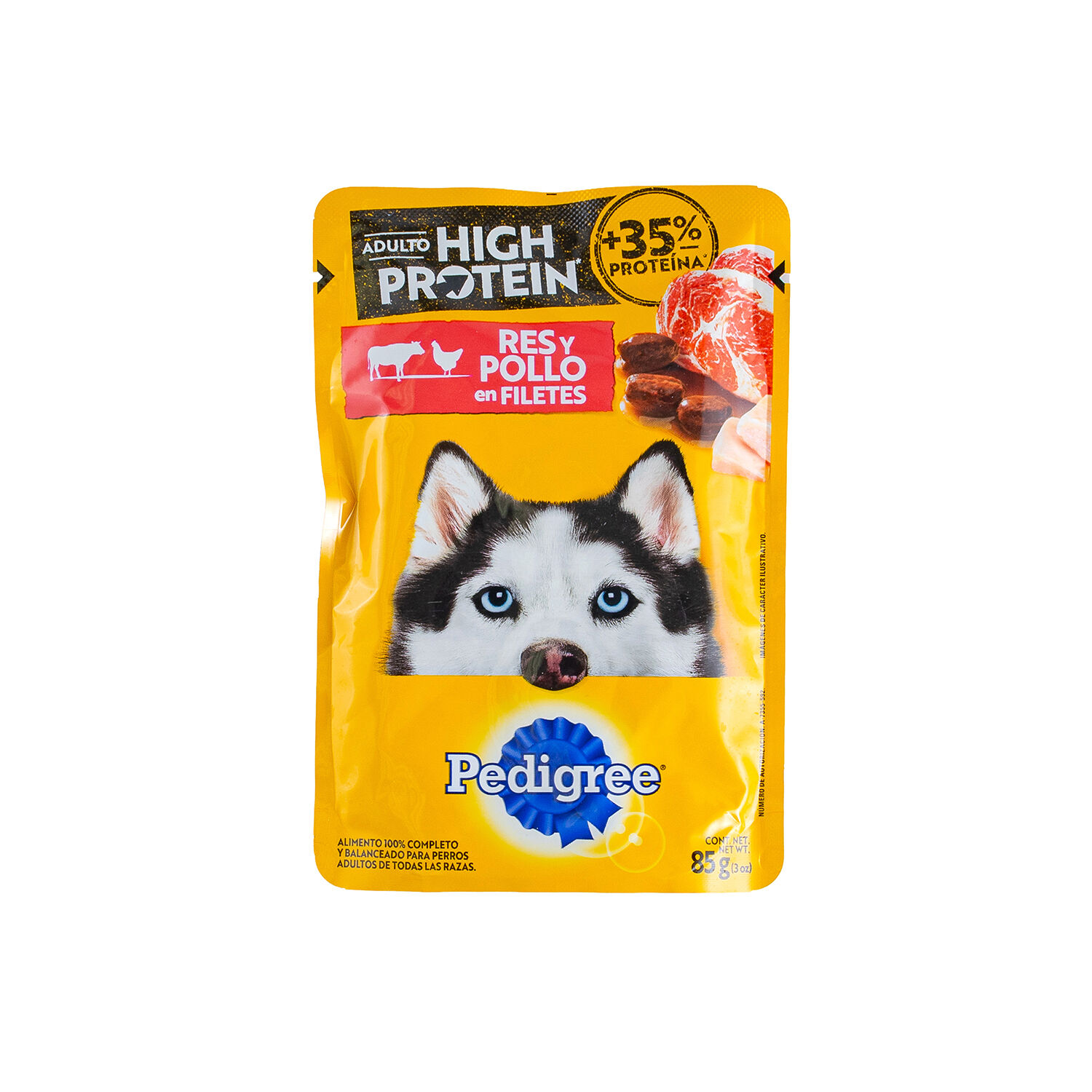 Pouch Comida Para Perro Adulto High Protein Res Pedigree