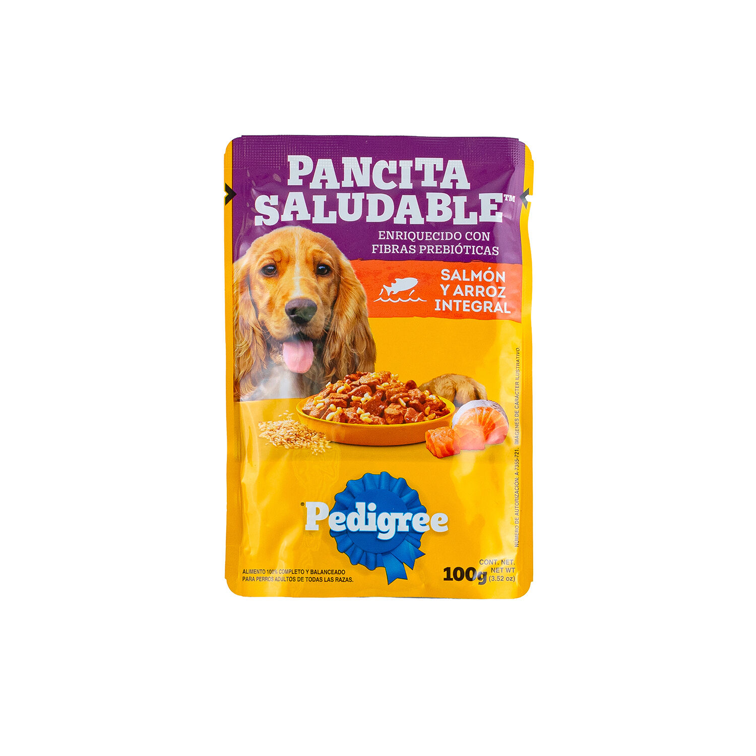 Pouch P/perro Salmon Y Arroz Int Ps Pedigree 100.0 Gr