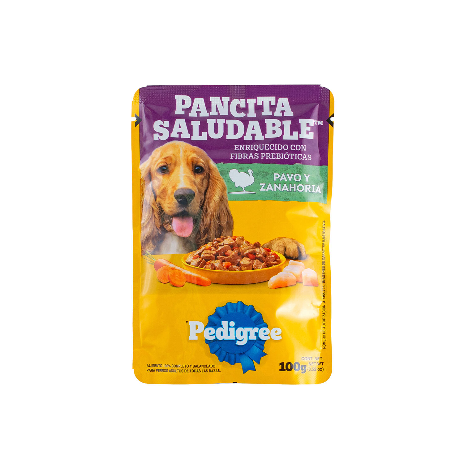 Pouch P/perro Pavo Y Zanahoria Ps Pedigree 100.0 Gr