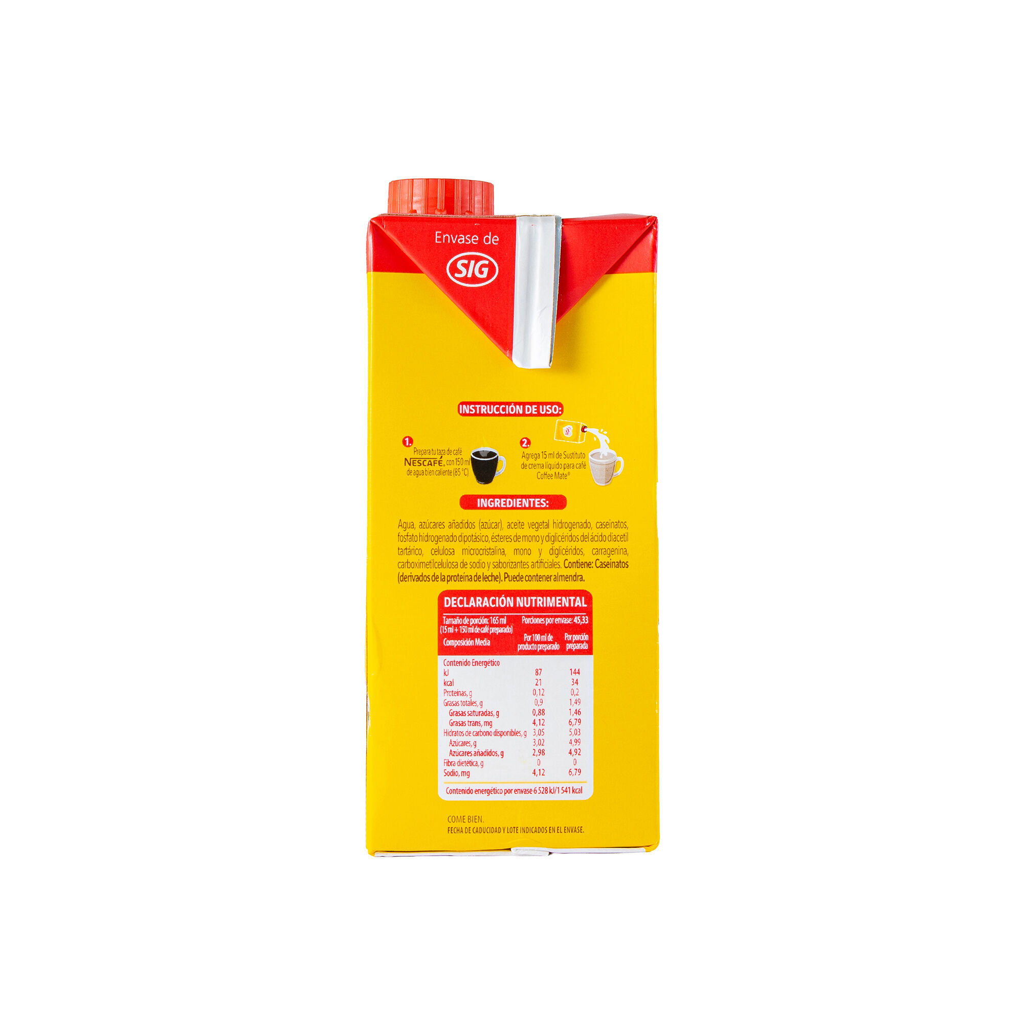 Crema Liquida Avellana Coffe Mate 769.7 Gr