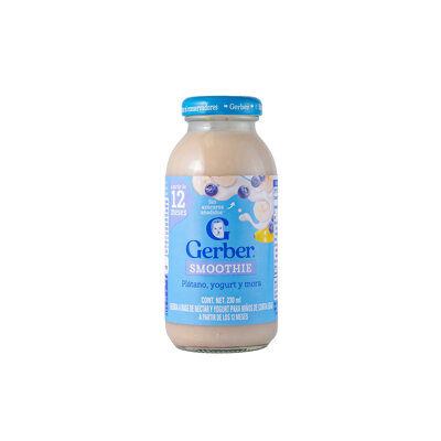Smoothie Platano,yogurt Y Moras Gerber 230 Ml