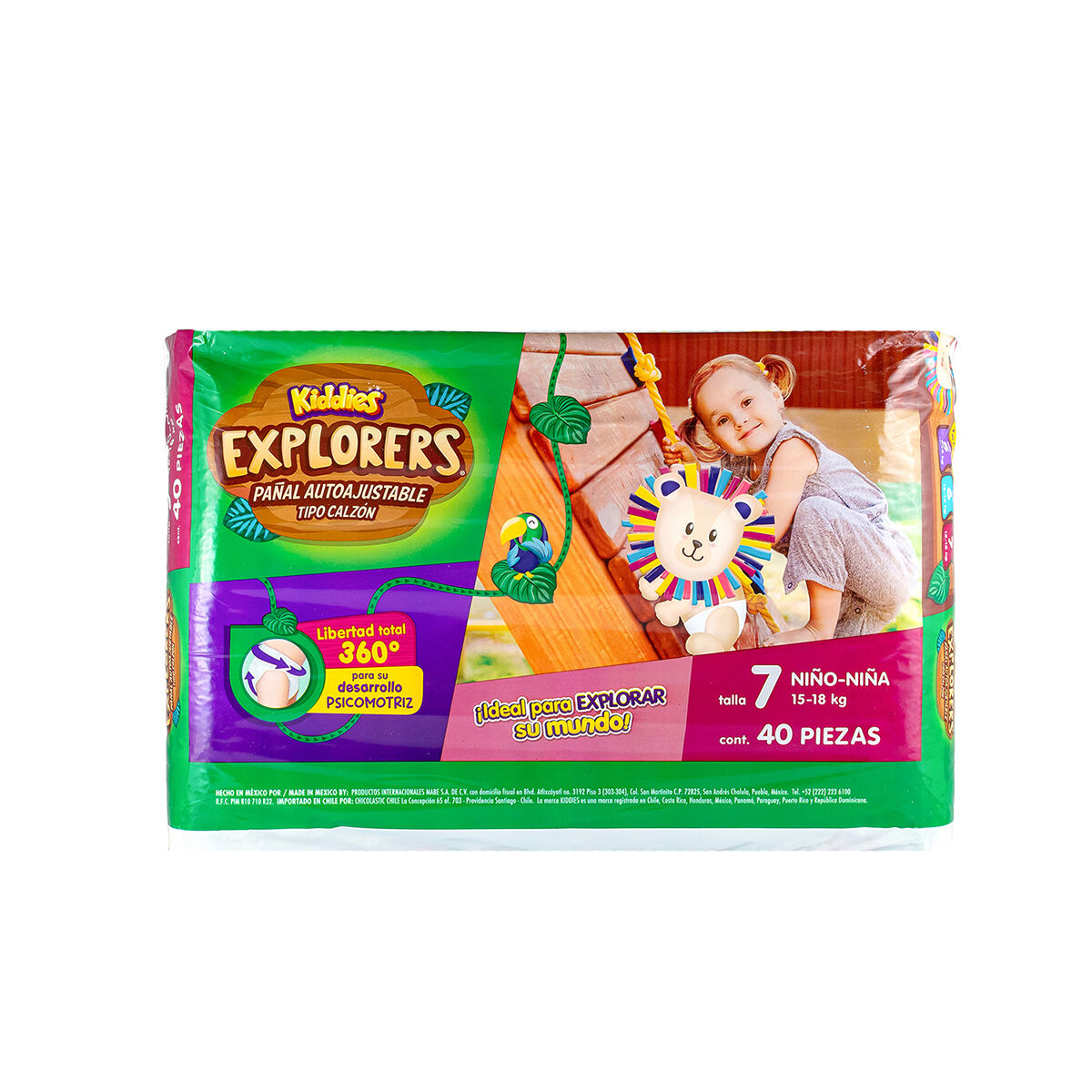 Pañales Explorers T7 Kiddies 40.0 Pza