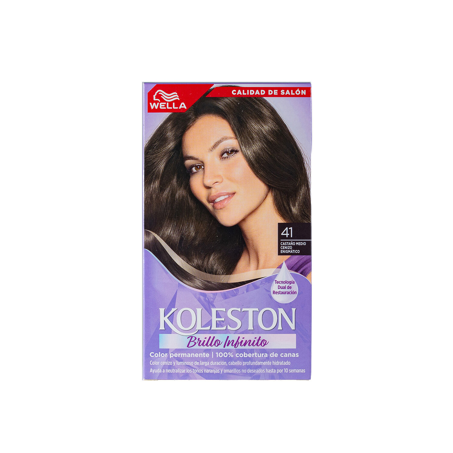 Tinte Cabello Kit 41 Castaño M Cenizo Enig Koleston 1.0