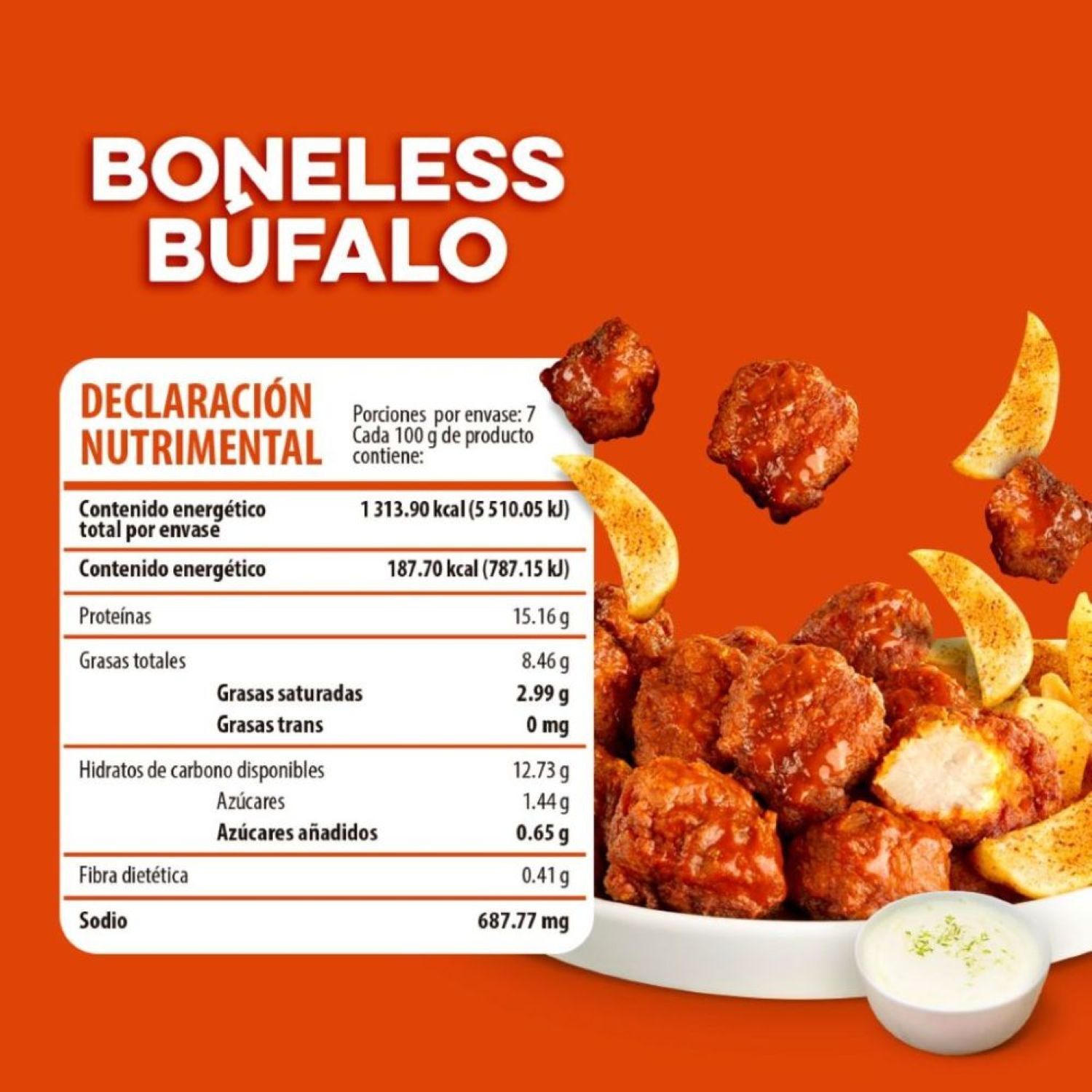 Boneless Buffalo Bachoco 700.0 Gr