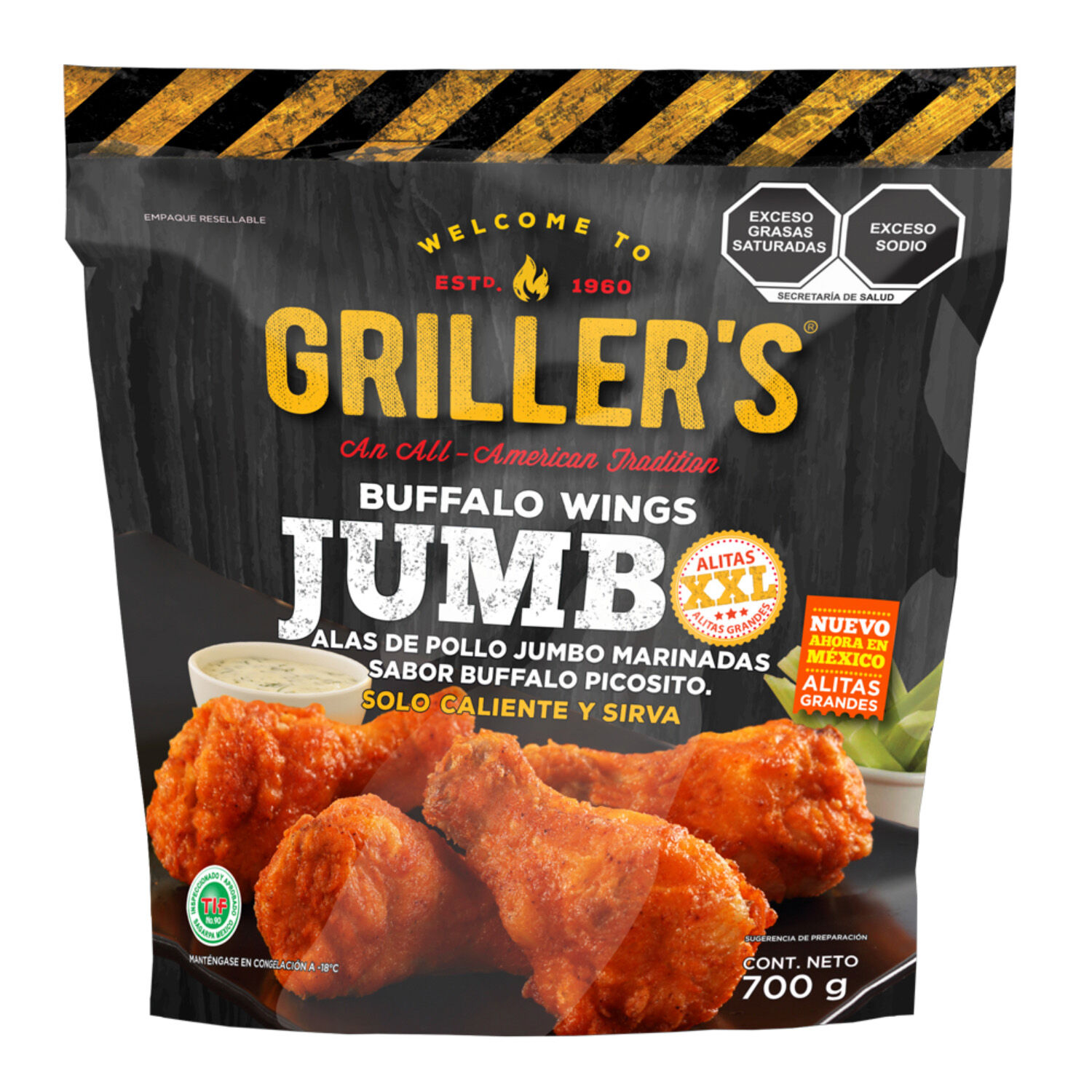 Alitas De Pollo Buffalo Grillers 700.0 Gr