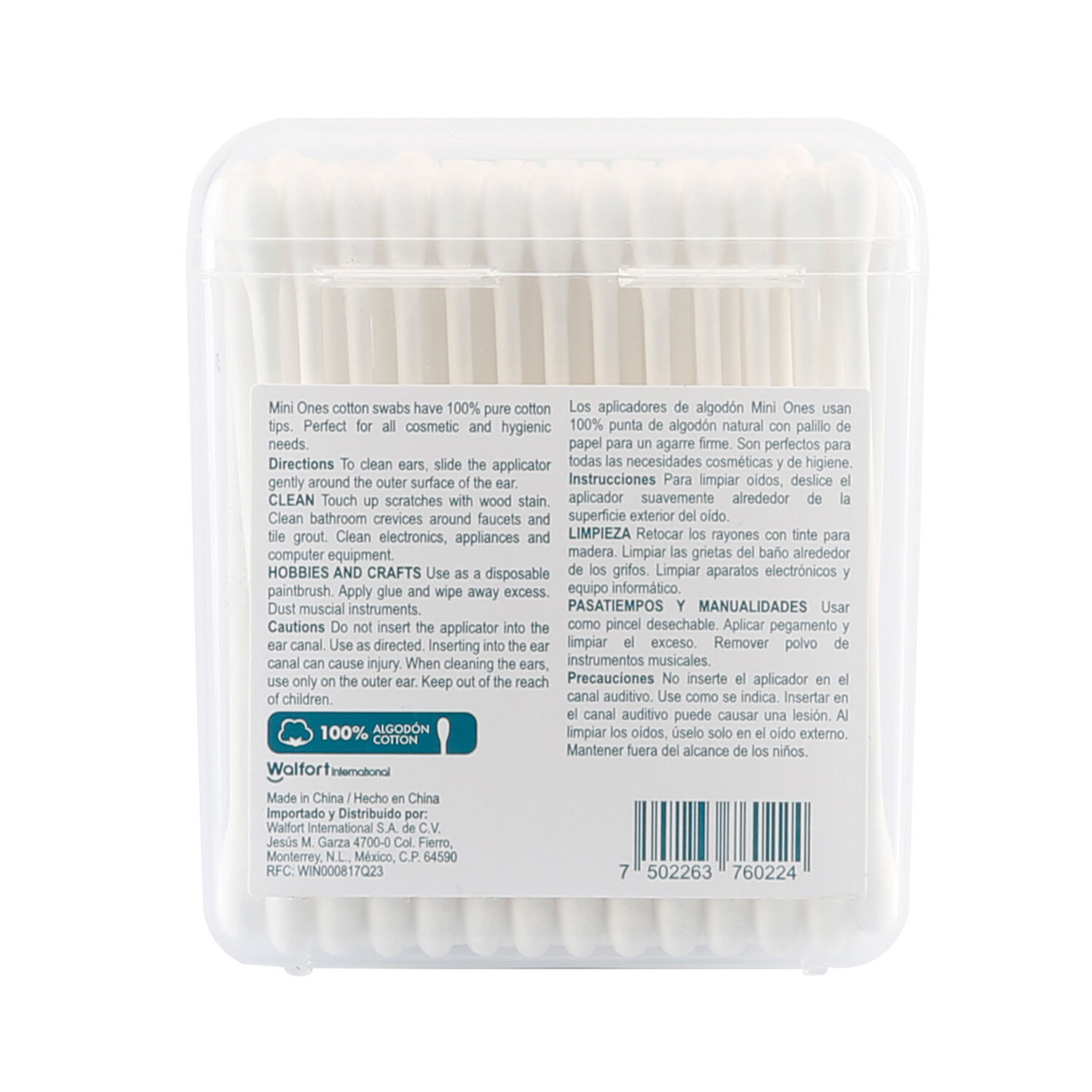 Aplicadores Viaje Algodón Mini Ones 50.0 Pza