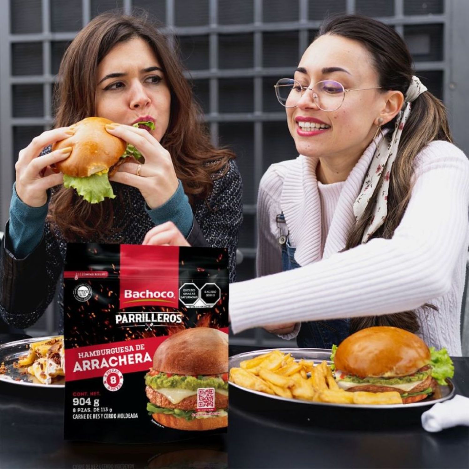 Hamburguesa Arrachera Bachoco 904.0 Gr