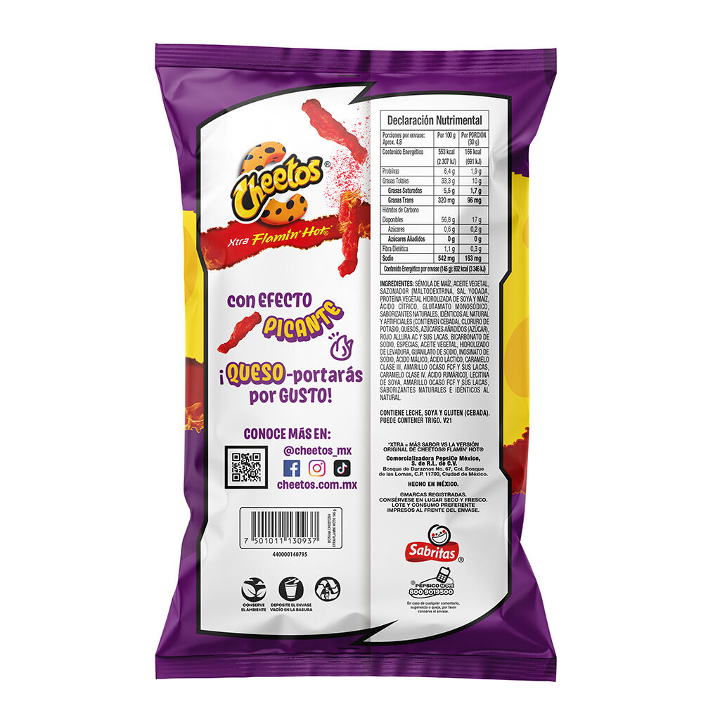 Cheetos Flamin Hot Cheetos 145.0 Gr