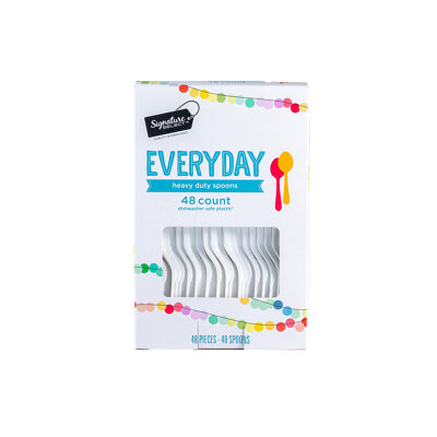Cucharas Desechables Blancas Sig Select 48.0 Pza