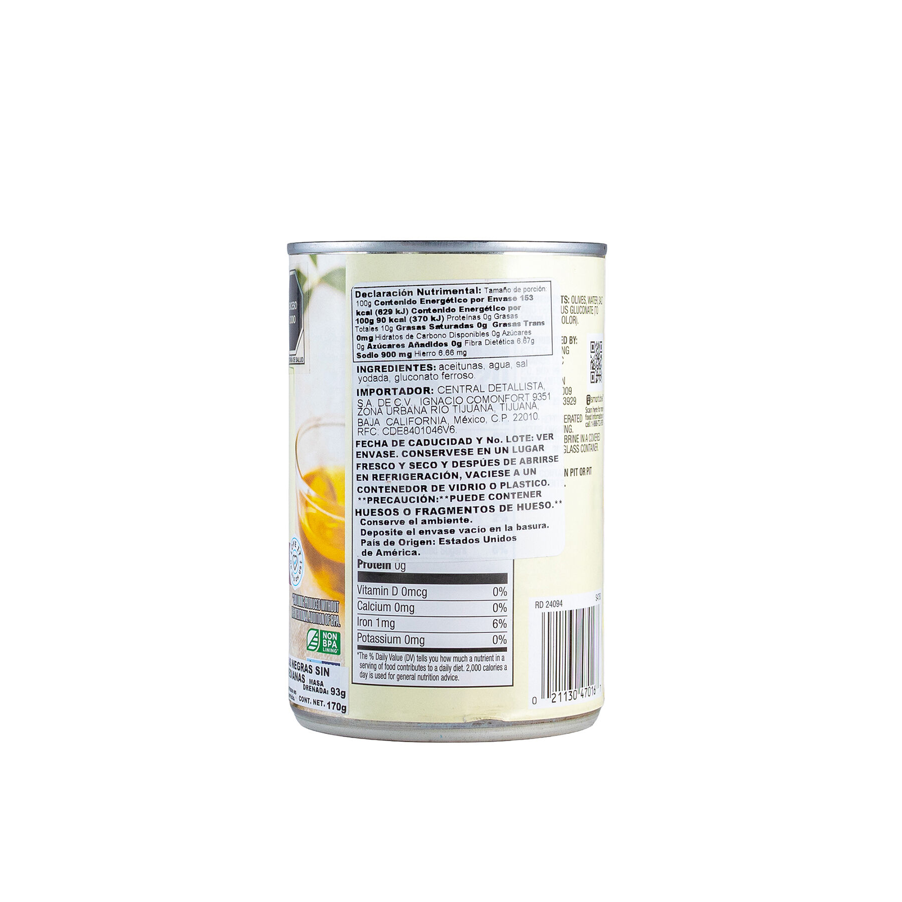 Aceitunas Negras Sin Hueso Medianas Signature 170.0 Gr