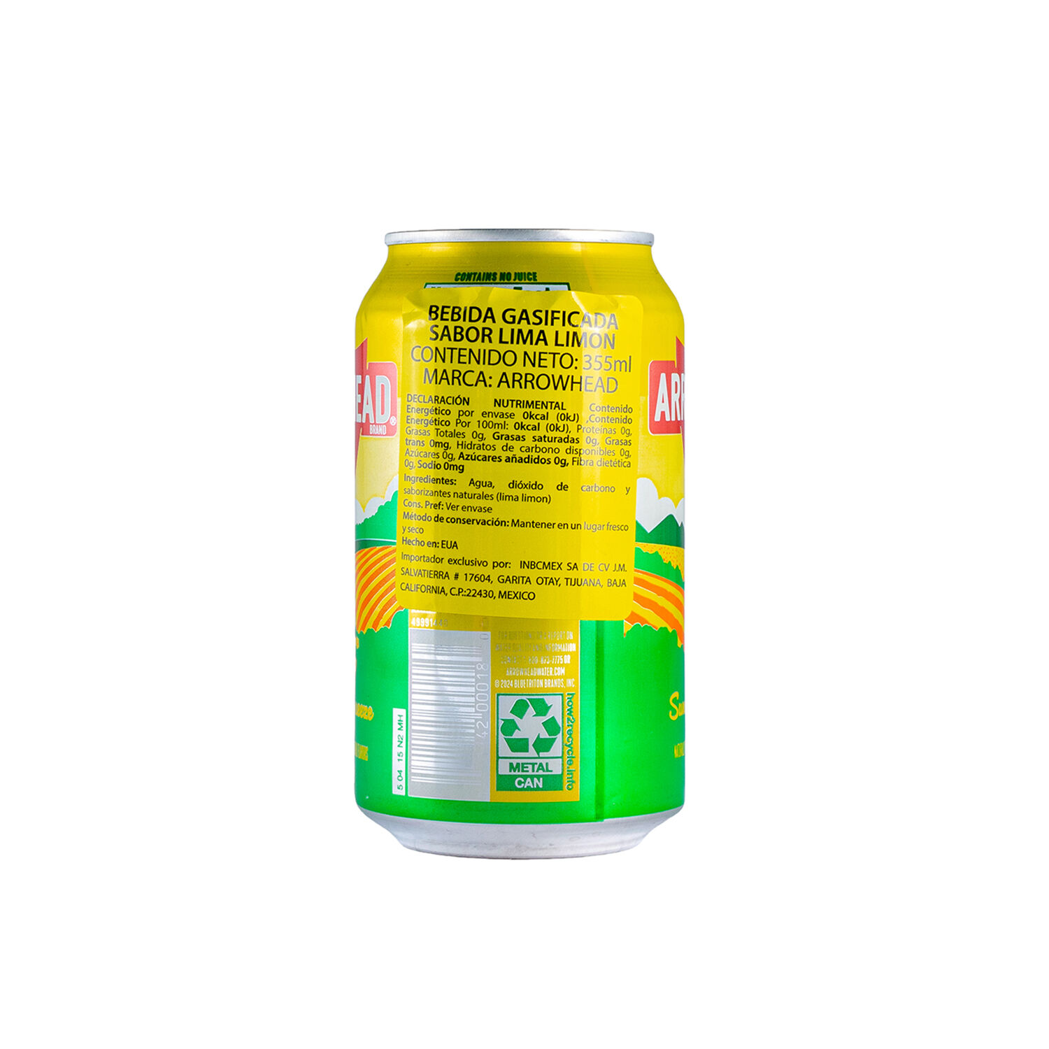 Agua Mineral Sabor Limon Arrowhead 355.0 Ml