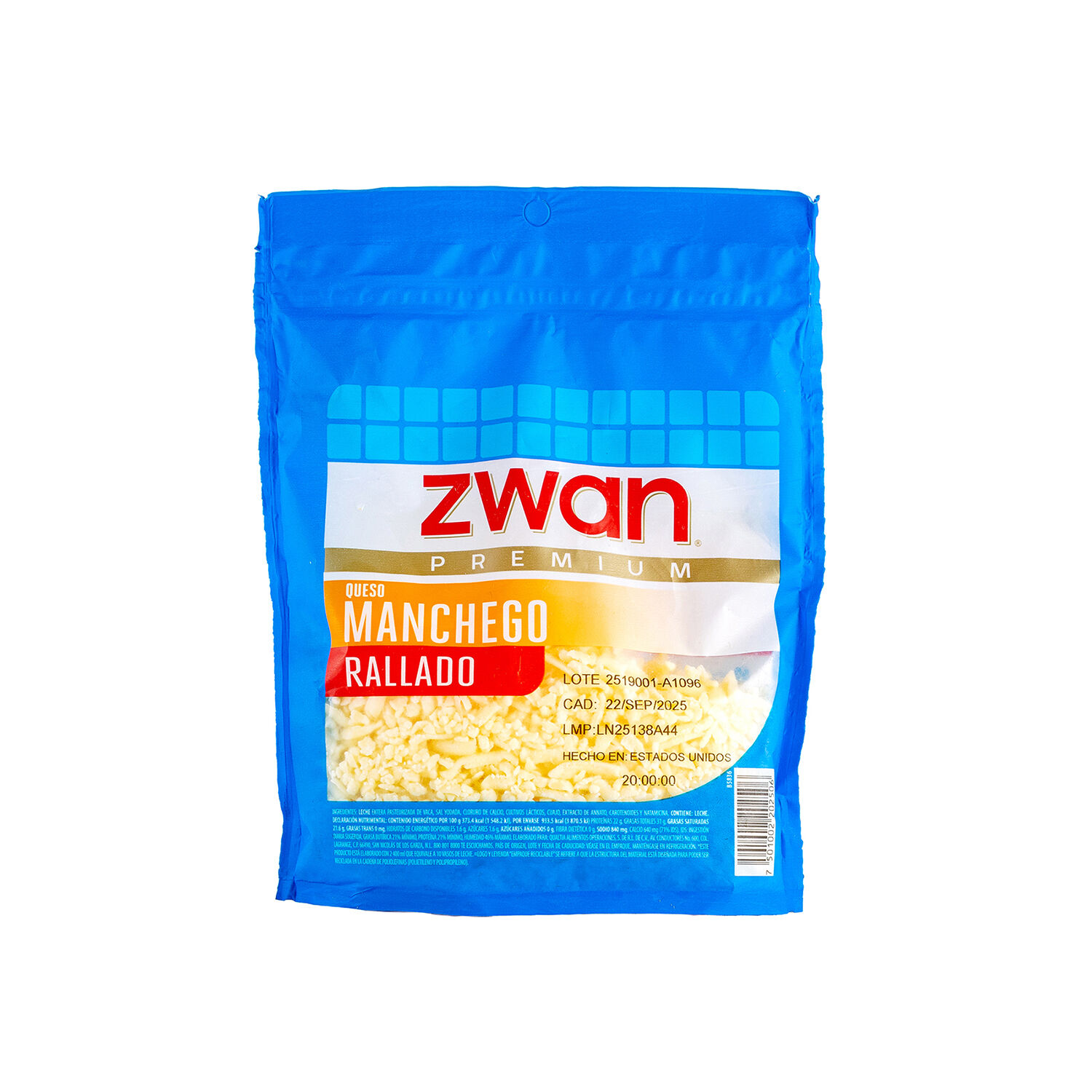 Queso Manchego Rallado Zwan 250 0 Gr