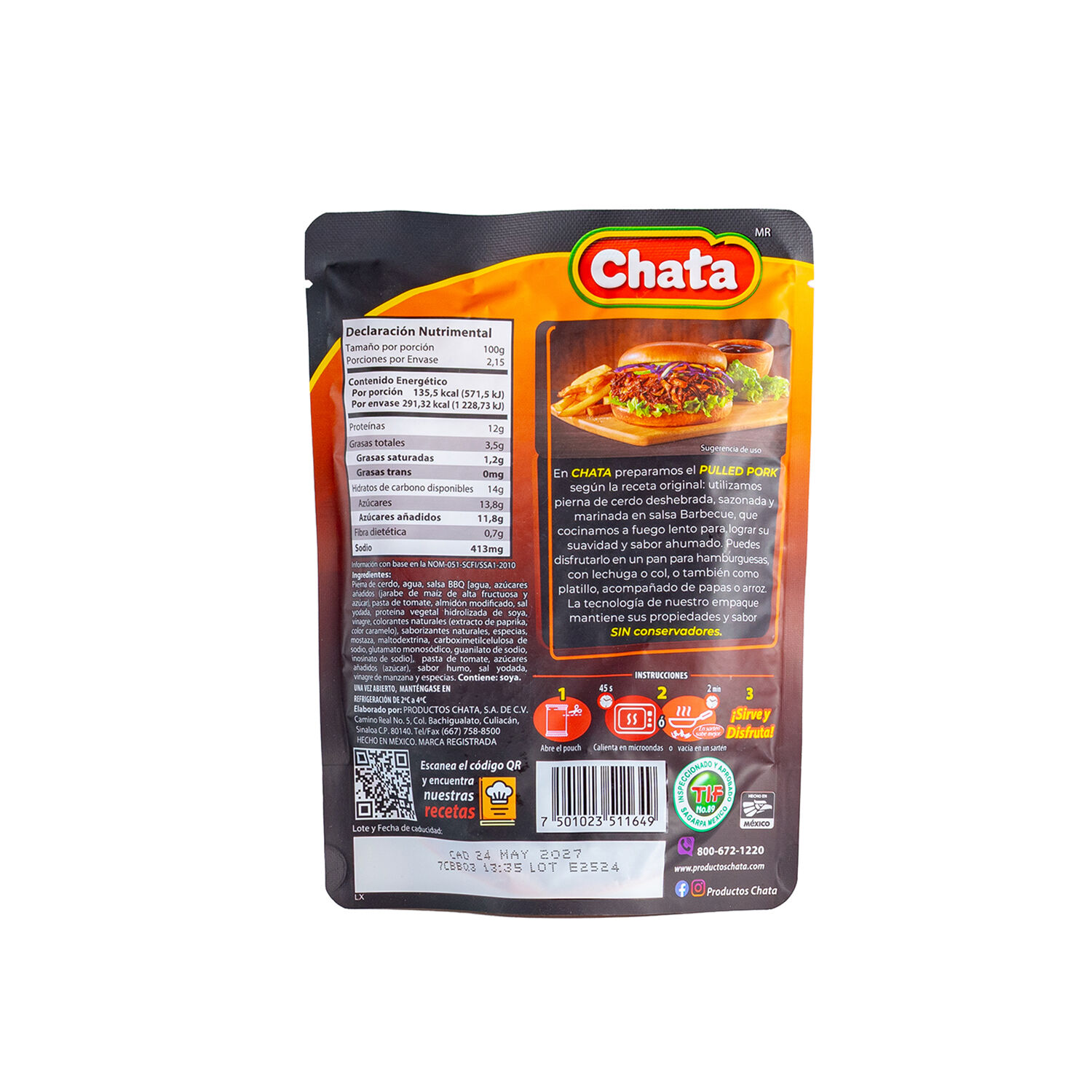 Pulled Pork Bbq Chata 215.0 Gr