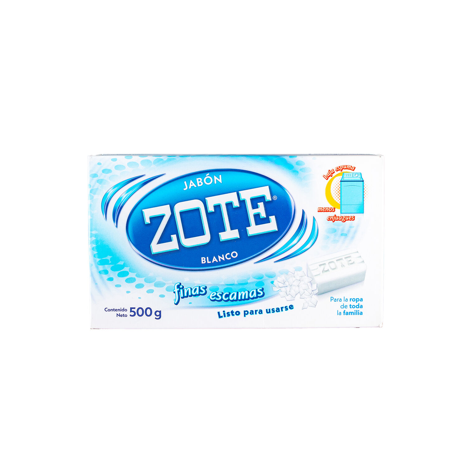 Jabon Blanco Finas Escamas Zote 500.0 Gr