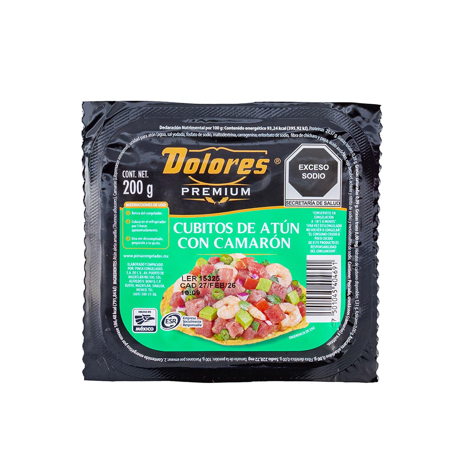 Cubitos Atun Con Camaron Dolores 200.0 Gr