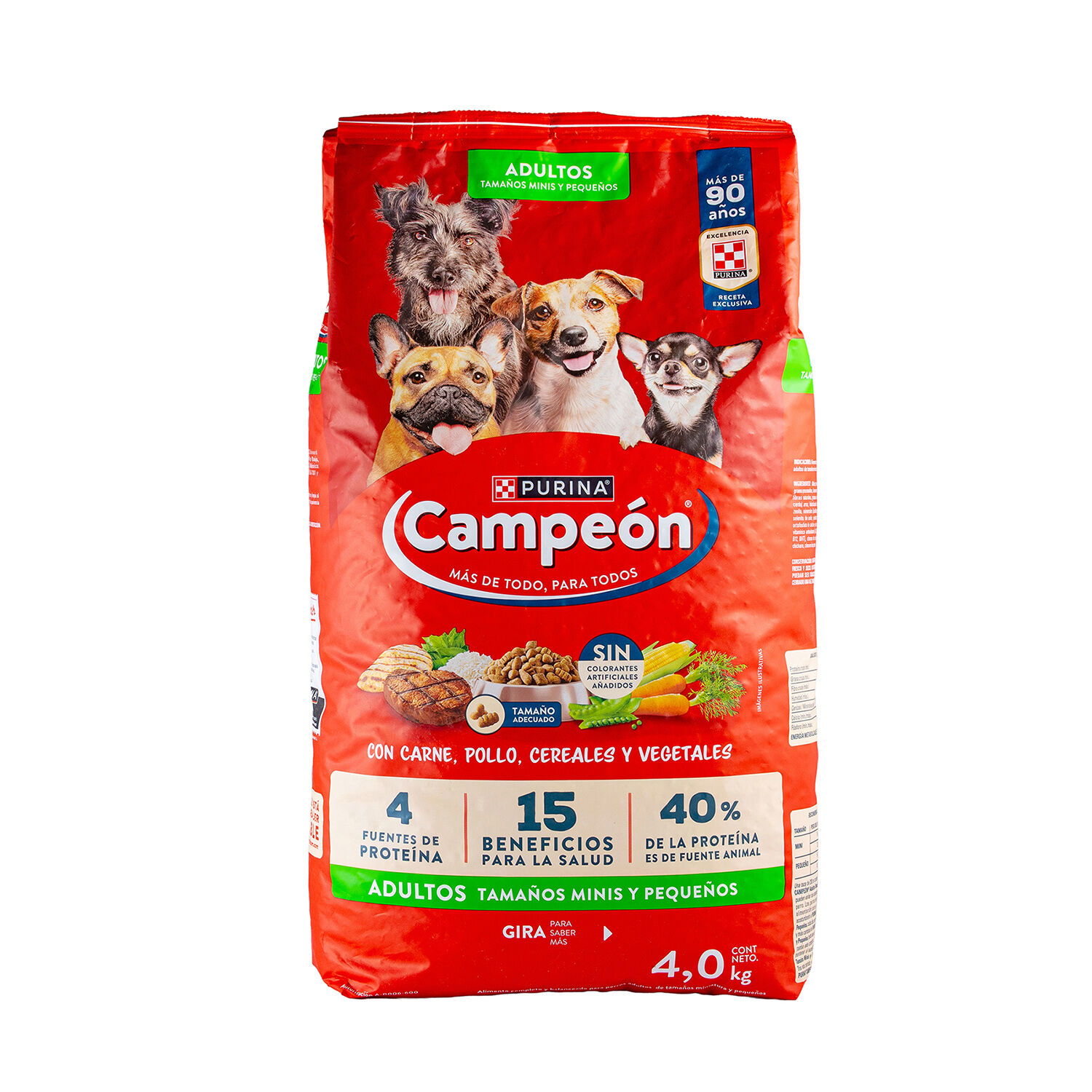 Comida P/perro Raza Pequeña Campeon 4 Kg