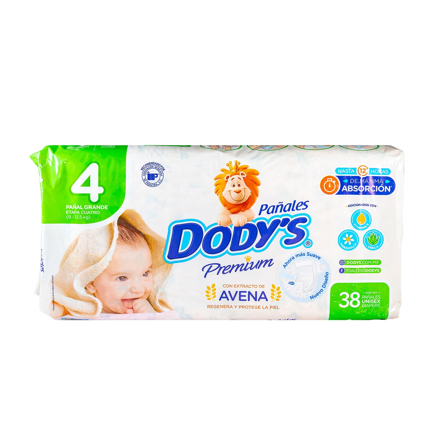 Pañales Talla 4 Dodys 38.0 Pza